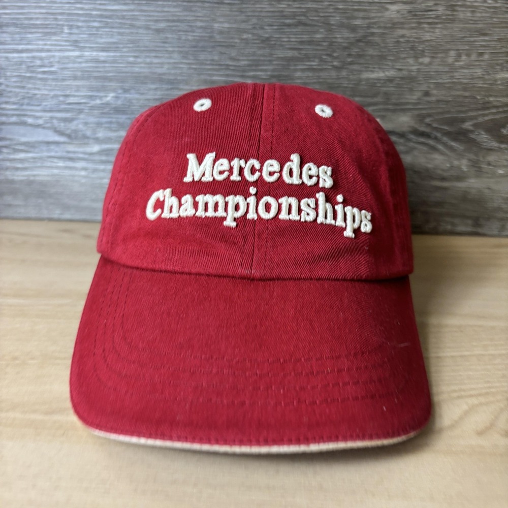 Callaway Hat Cap Strap Back Womens Red Mercedes Championships Embroidered Golf
